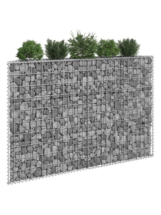 Gabionový vyvýšený záhon trapéz pozinkovaná ocel 150x20x100 cm