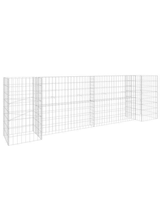 Gabionový truhlík ve tvaru písmene H ocelový drát 260x40x80 cm
