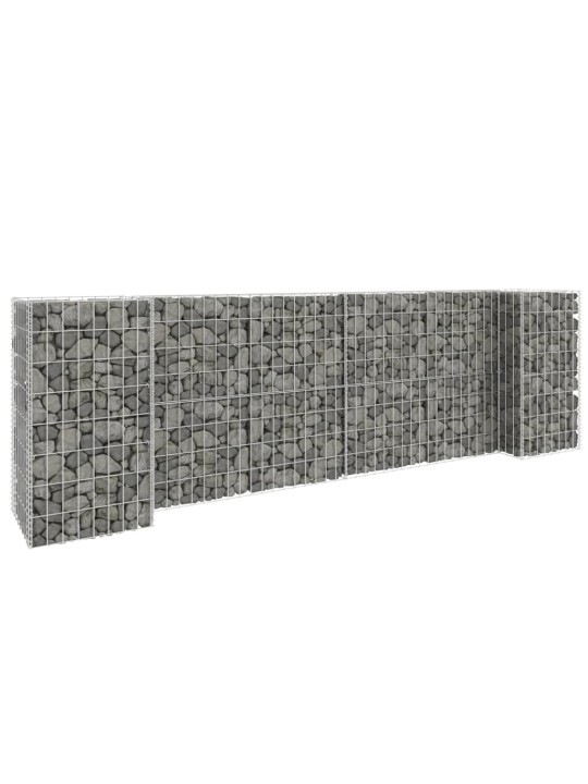Gabionový truhlík ve tvaru písmene H ocelový drát 260x40x80 cm
