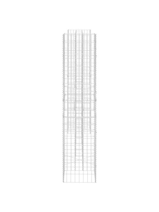 Gabionový truhlík ve tvaru písmene H ocelový drát 260x40x200 cm