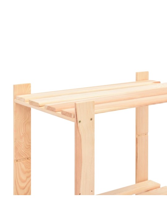 Úložný regál 3 police 60 x 38 x 90 cm masivní borovice 150 kg