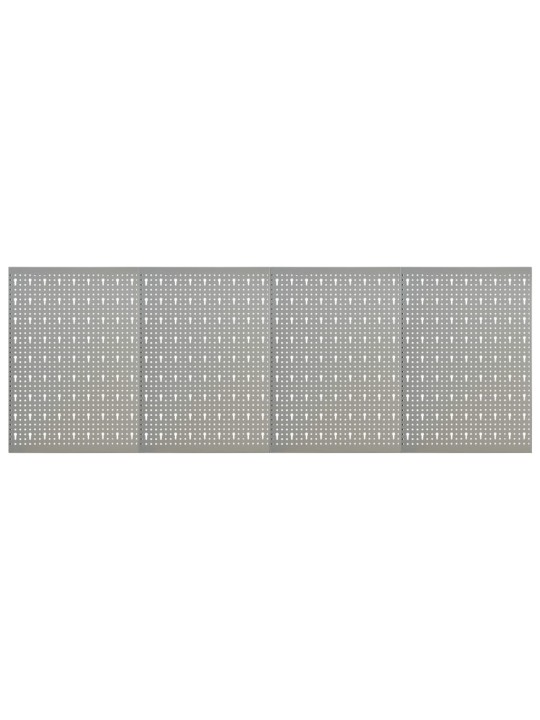 Nástěnné děrované panely 4 ks 40 x 58 cm ocel