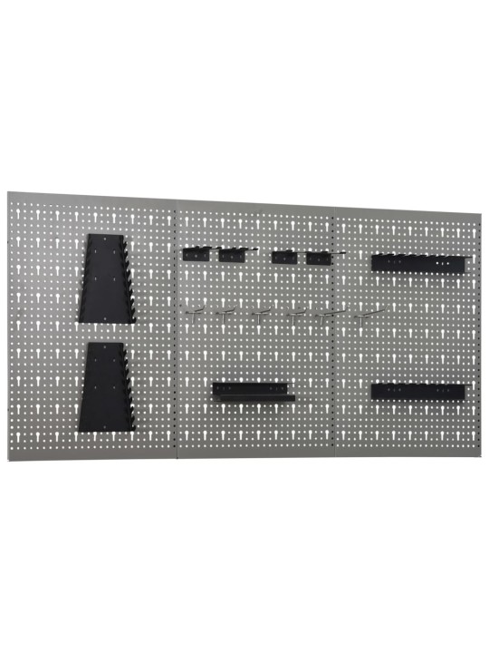 Nástěnné děrované panely 3 ks 40 x 58 cm ocel