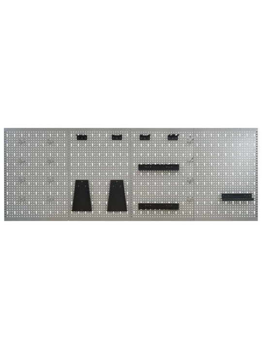 Nástěnné děrované panely 4 ks 40 x 58 cm ocel