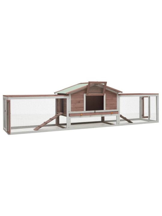 Králíkárna moka 310x70x87  cm masivní borové a jedlové dřevo
