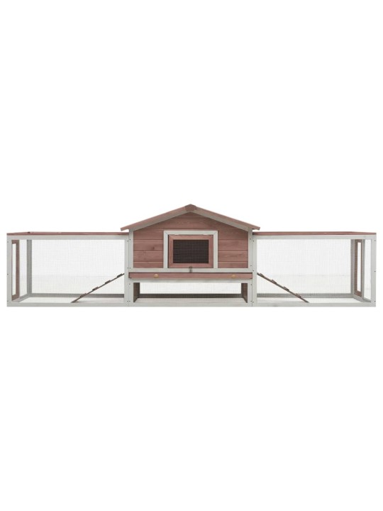Králíkárna moka 310x70x87  cm masivní borové a jedlové dřevo
