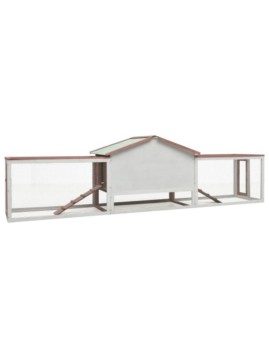 Králíkárna moka 310x70x87  cm masivní borové a jedlové dřevo