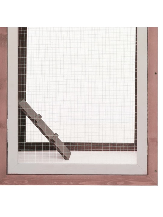 Klec pro kuřata moka 170 x 81 x 110 cm masivní borovice a jedle