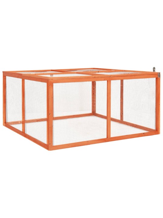 Králíkárna 124 x 120 x 60 cm masivní jedlové dřevo