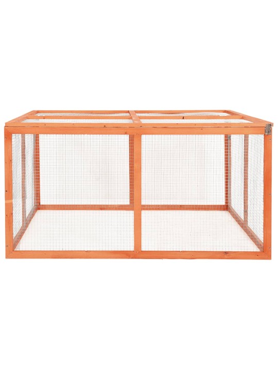 Králíkárna 124 x 120 x 60 cm masivní jedlové dřevo