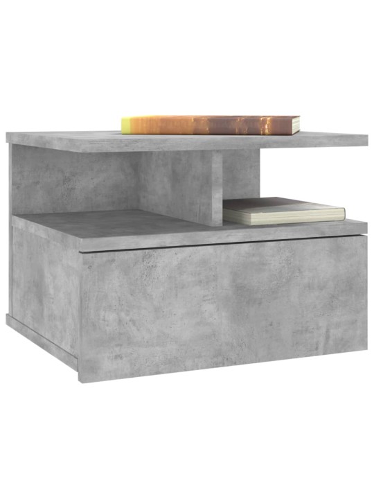 Plovoucí noční stolky 2 ks betonově šedé 40x31x27 cm kompozit
