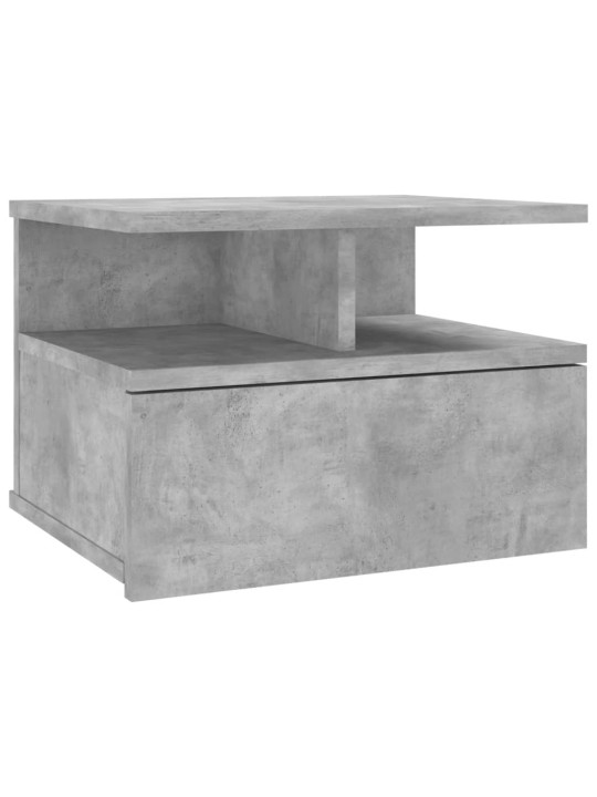 Plovoucí noční stolky 2 ks betonově šedé 40x31x27 cm kompozit