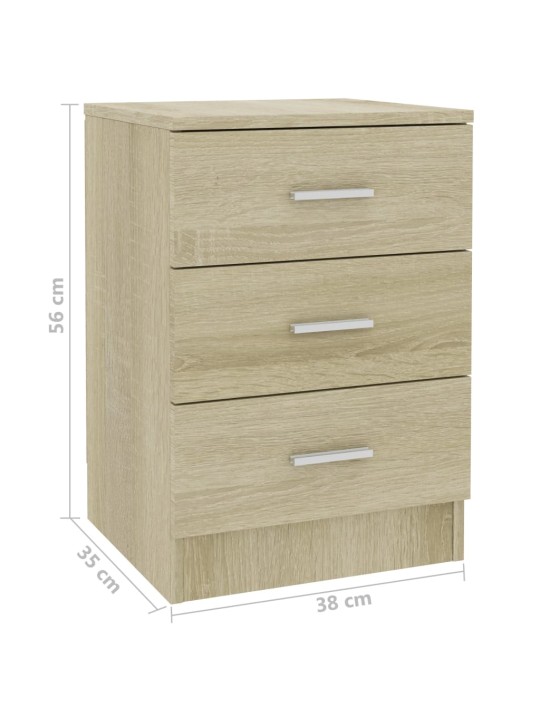 Noční stolky 2 ks dub sonoma 38 x 35 x 56 cm kompozitní dřevo