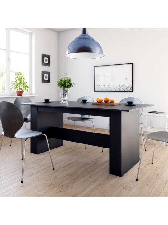 Jídelní stůl černý 180 x 90 x 76 cm kompozitní dřevo