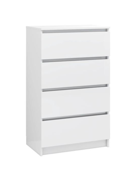 Příborník bílý s vysokým leskem 60x35x98,5 cm kompozitní dřevo