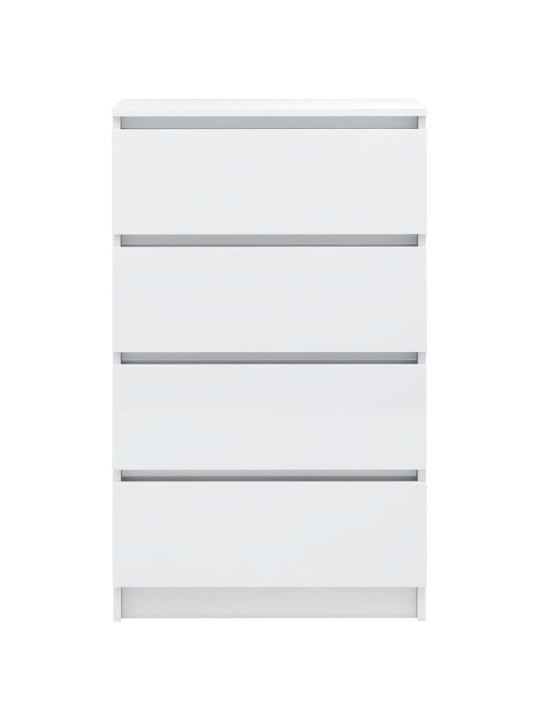 Příborník bílý s vysokým leskem 60x35x98,5 cm kompozitní dřevo