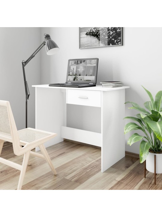 Psací stůl bílý 100 x 50 x 76 cm kompozitní dřevo