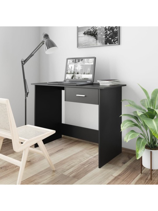 Psací stůl černý 100 x 50 x 76 cm kompozitní dřevo