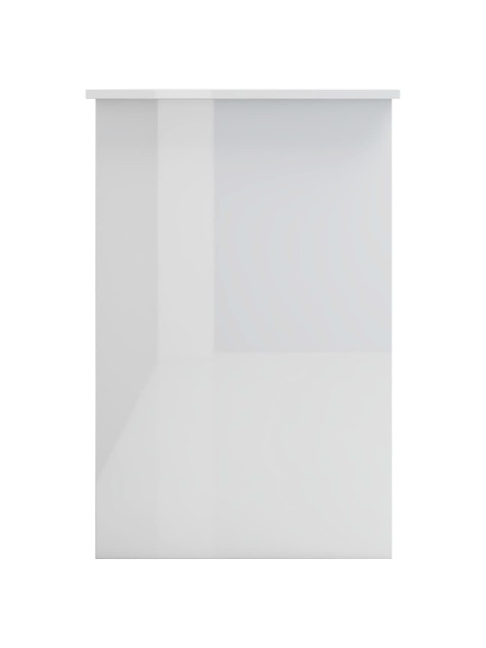 Psací stůl bílý s vysokým leskem 100x50x76 cm kompozitní dřevo
