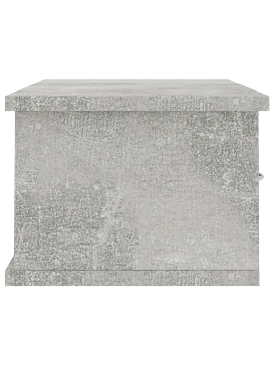 Nástěnná police se zásuvkami šedá 60x26x18,5cm kompozitní dřevo