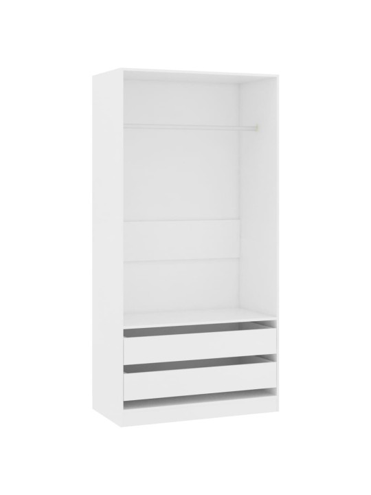 Šatní skříň bílá 100 x 50 x 200 cm kompozitní dřevo