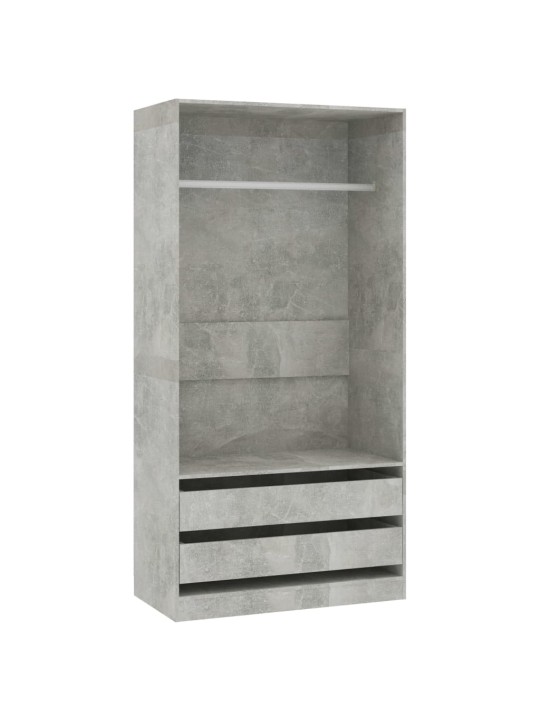 Šatní skříň betonově šedá 100 x 50 x 200 cm dřevotříska