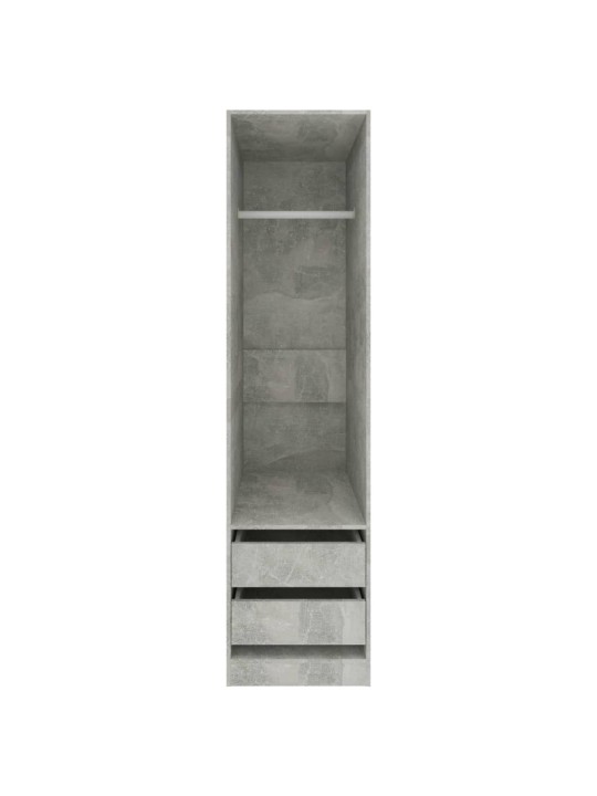 Šatní skříň se zásuvkami betonově šedá 50x50x200 cm kompozit