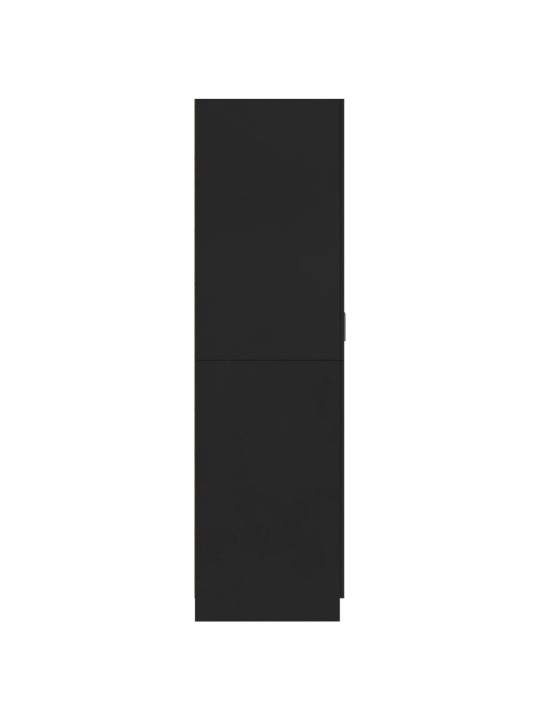 Šatní skříň černá 80 x 52 x 180 cm kompozitní dřevo