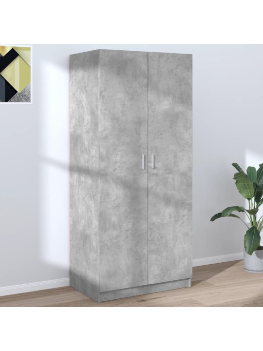 Šatní skříň betonově šedá 80 x 52 x 180 cm kompozitní dřevo