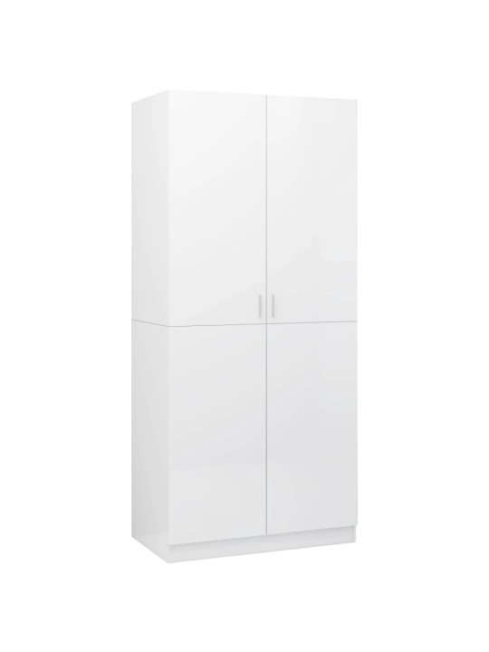 Šatní skříň bílá s vysokým leskem 80x52x180 cm kompozitní dřevo