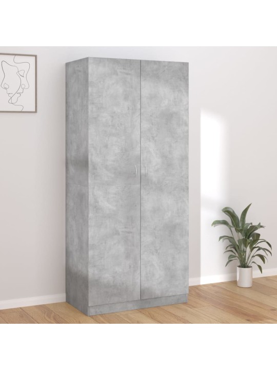 Šatní skříň betonově šedá 90 x 52 x 200 cm kompozitní dřevo
