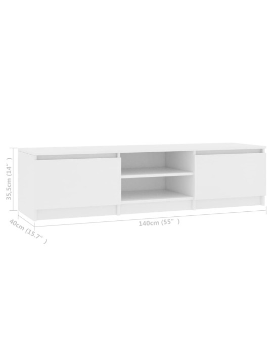 TV stolek bílý 140 x 40 x 35,5 cm kompozitní dřevo