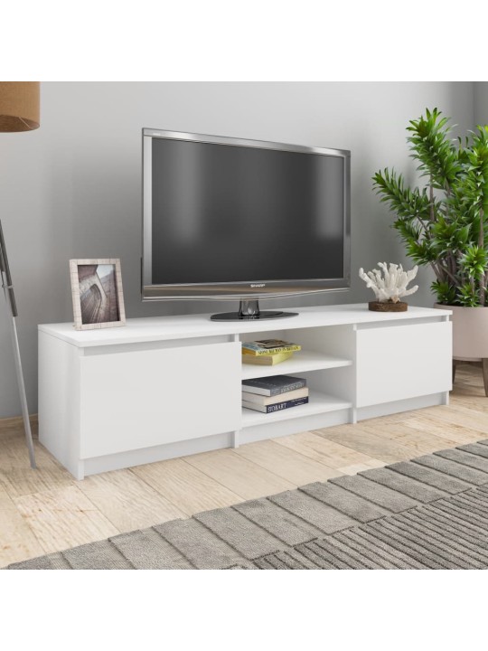 TV stolek bílý 140 x 40 x 35,5 cm kompozitní dřevo