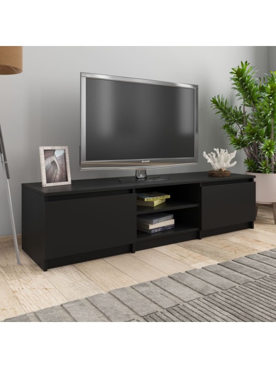 TV stolek černý 140 x 40 x 35,5 cm kompozitní dřevo