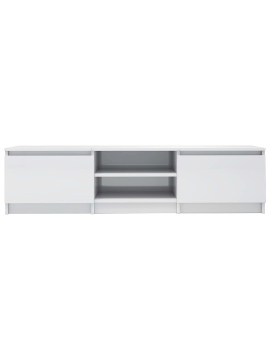 TV stolek bílý s vysokým leskem 140x40x35,5 cm kompozitní dřevo