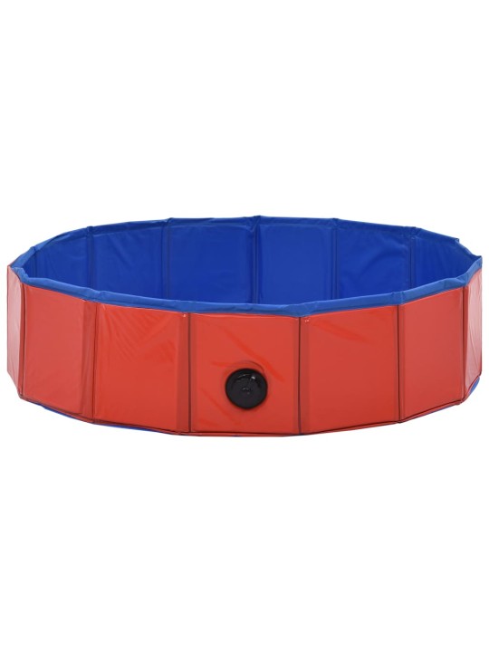 Skládací bazén pro psy červený 80 x 20 cm PVC