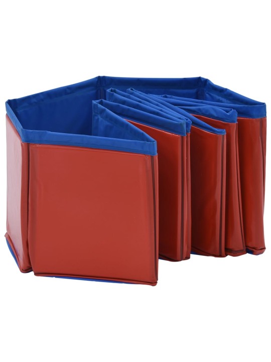 Skládací bazén pro psy červený 80 x 20 cm PVC
