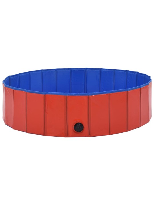 Skládací bazén pro psy červený 120 x 30 cm PVC