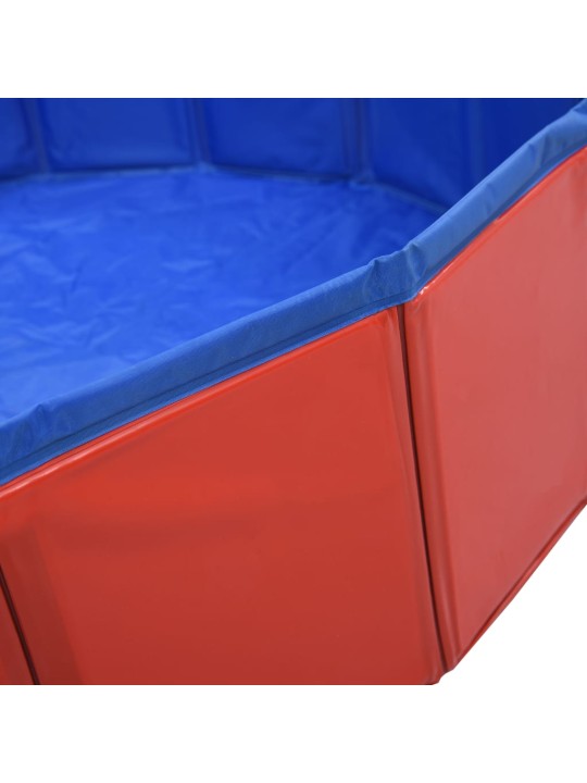 Skládací bazén pro psy červený 120 x 30 cm PVC