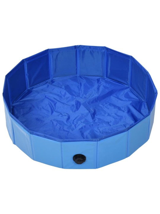 Skládací bazén pro psy modrý 80 x 20 cm PVC