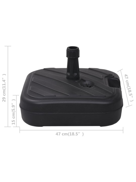 Stojan na slunečník plněný vodou/pískem 24 l černý