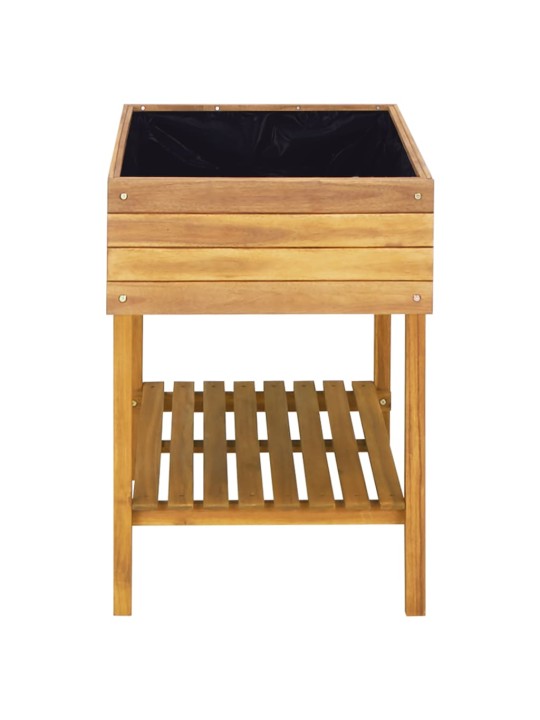 Vyvýšený zahradní truhlík 78,5 x 58,5 x 78,5 cm masivní akácie
