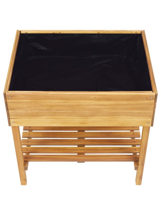 Vyvýšený zahradní truhlík 78,5 x 58,5 x 78,5 cm masivní akácie