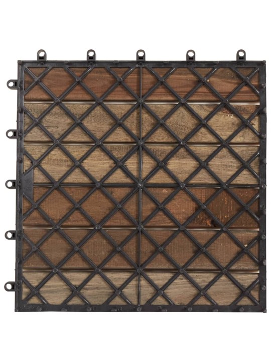 Terasové dlaždice 10 ks šedé 30 x 30 cm masivní akáciové dřevo