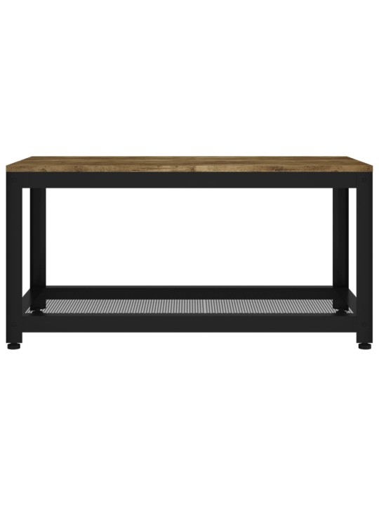 Konferenční stolek tmavě hnědý a černý 90x45x45 cm mdf a železo
