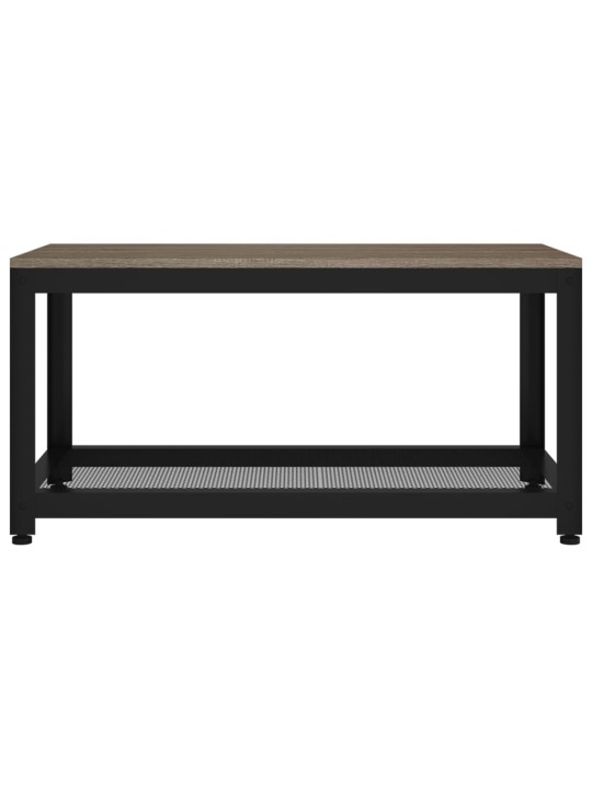 Konferenční stolek šedý a černý 90 x 45 x 45 cm mdf a železo