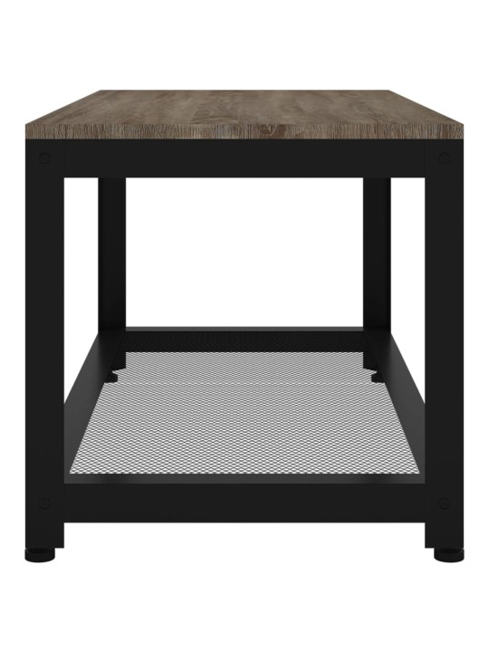 Konferenční stolek šedý a černý 90 x 45 x 45 cm mdf a železo