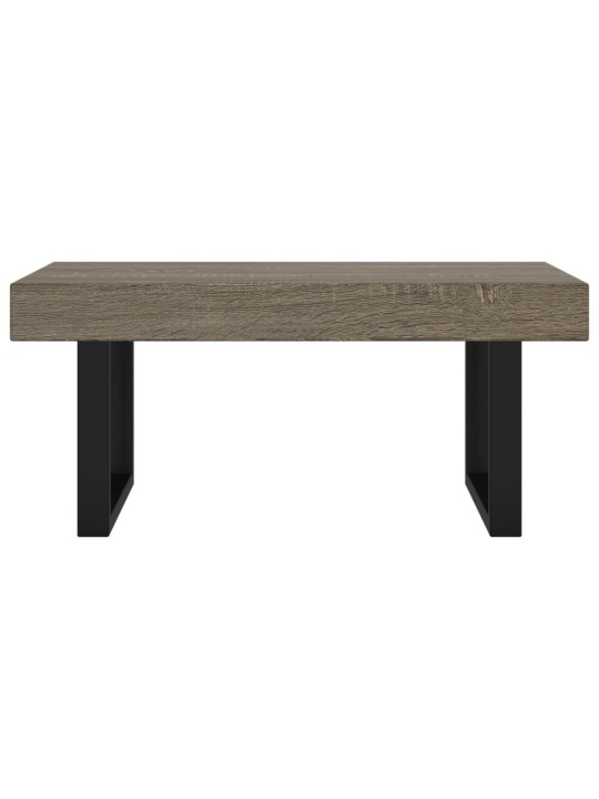 Konferenční stolek šedý a černý 90 x 45 x 40 cm MDF a železo
