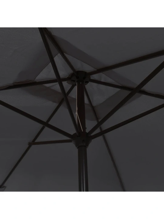 Zahradní slunečník s kovovou tyčí 300 x 200 cm černý