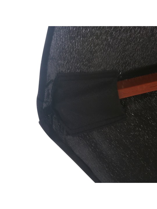 Zahradní slunečník s dřevěnou tyčí 350 cm černý